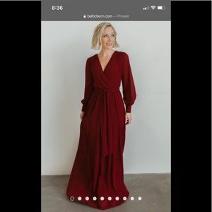 Baltic Born Burgundy Lydia Maxi Dress